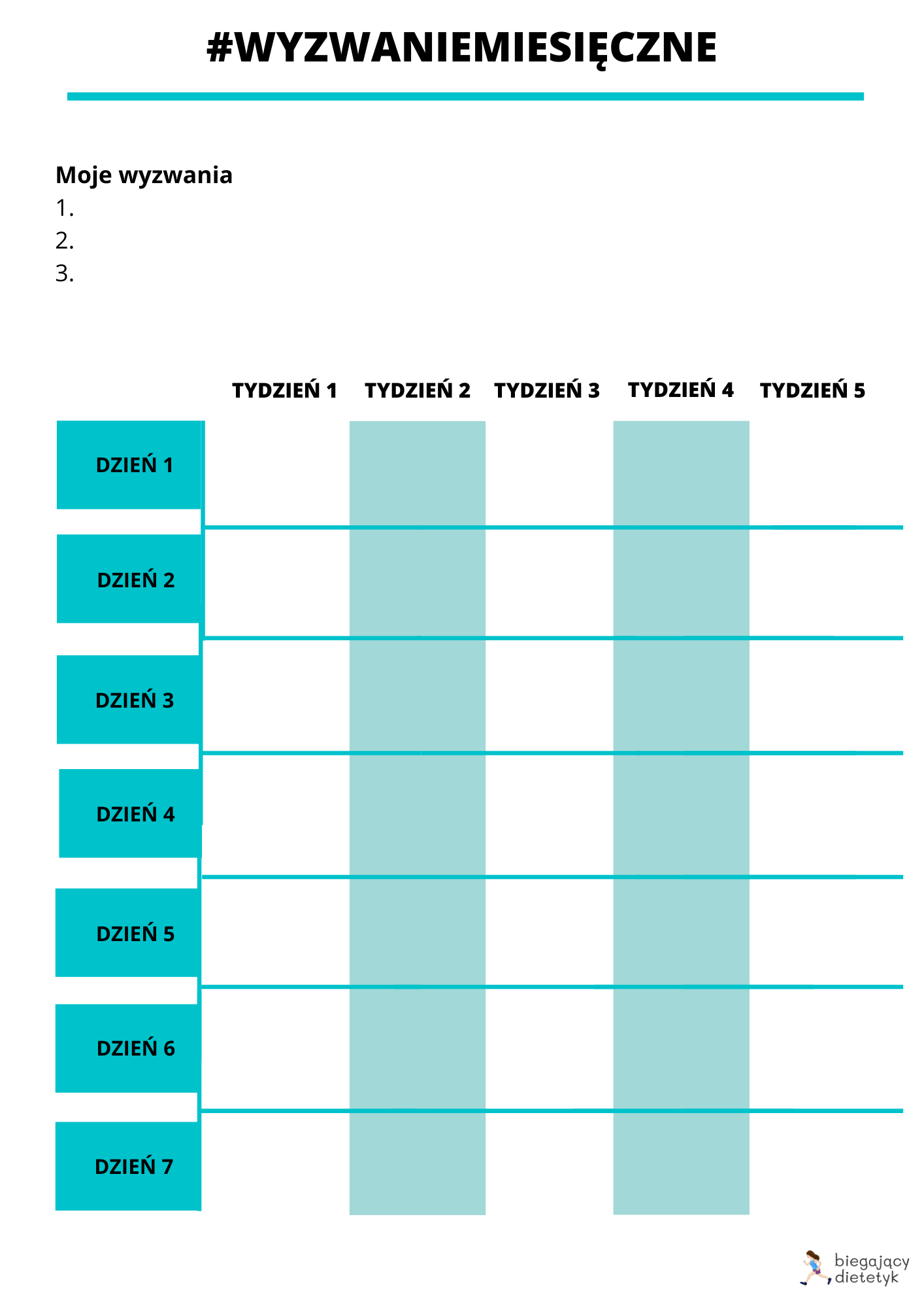 Plansza motywacyjna ułatwiająca odchudzanie - do pobrania.